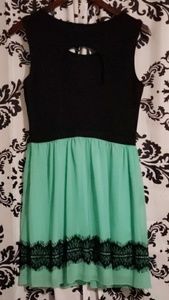 Sweet Storm Dresses - Mint green and black lace dress size large Sweet Storm Dresses - Mint green and black lace dress size large